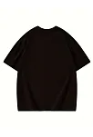Thousand Ön Arka Baskılı Oversize Bisiklet Yaka T-shirt - Siyah