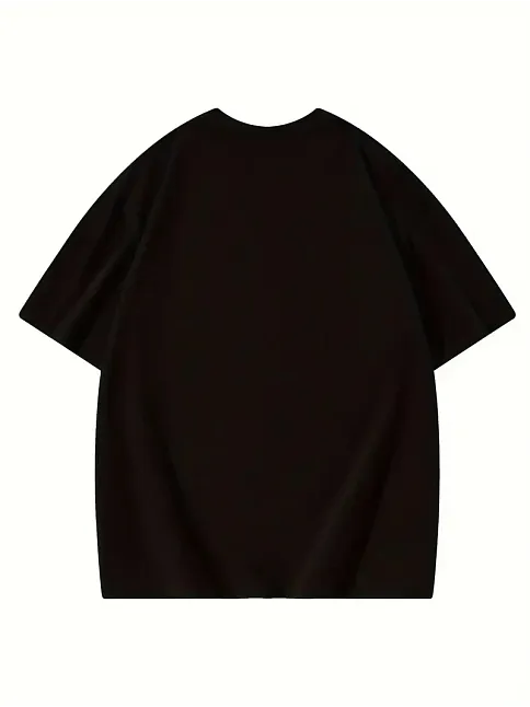 Thousand Ön Arka Baskılı Oversize Bisiklet Yaka T-shirt - Siyah
