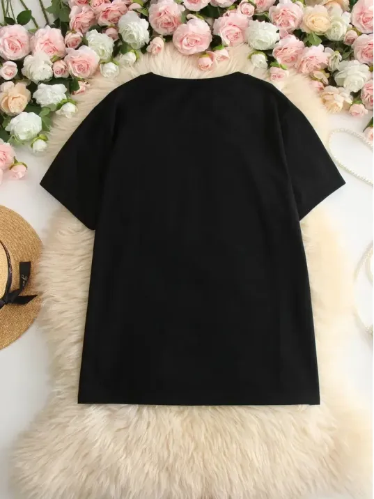 Kadın Beyaz "I've Got Your Back" Grafik Tişört - Eğlenceli Çubuk Tasarımlı Oversize Günlük Kısa Kollu Tişört, Polyester Örgü, Yuvarlak Yaka, İlkbahar ve Yaz için Mükemmel, Günlük Giyim Tişört | Eğlenceli Tasarım | Polyester Kumaş- Siyah Kadın Beyaz "I've Got Your Back" Grafik Tişört - Eğlenceli Çubuk Tasarımlı Oversize Günlük Kısa Kollu Tişört, Polyester Örgü, Yuvarlak Yaka, İlkbahar ve Yaz için Mükemmel, Günlük Giyim Tişört | Eğlenceli Tasarım | Polyester Kumaş- Siyah