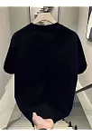 20/1 Penye Compack Day One Baskılı Oversize Bisiklet Yaka T-shirt - Siyah