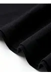 Aıcg Ön Arka Baskılı Bisiklet Yaka Kadın Oversize Bisiklet Yaka T-shirt - Siyah