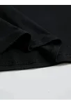 Büyük Boy Ayıcık Baskılı Bisiklet Yaka T-shirt, İlkbahar & Yaz İçin Rahat Kısa Kollu T-shirt, Kadın Giyim - Siyah