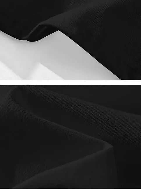 20/1 Penye Compack Gözlüklü Ayı Baskılı Oversize Bisiklet Yaka Erkek T-shirt - Siyah