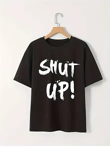 20/1 Penye Compack Baskılı Oversize Bisiklet Yaka M Kısa Kol Yazlık T-shirt - Siyah