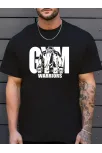 Sporda Günlük Hayata Giyilebilir Gym Baskılı Oversize Bisiklet Yaka Erkek T-shirt - Siyah Sporda Günlük Hayata Giyilebilir Gym Baskılı Oversize Bisiklet Yaka Erkek T-shirt - Siyah