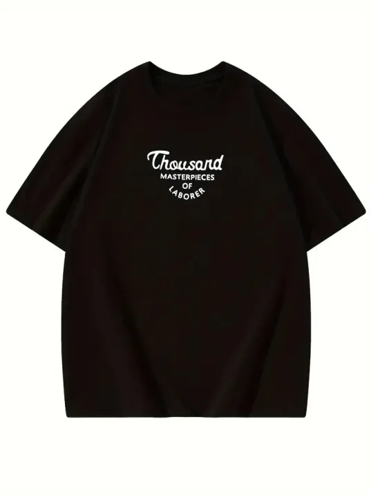 Thousand Ön Arka Baskılı Oversize Bisiklet Yaka T-shirt - Siyah Thousand Ön Arka Baskılı Oversize Bisiklet Yaka T-shirt - Siyah