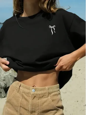 fiyonk Ön Arka baskılı siyah oversize unisex Kısa Kol t-shirt- Siyah fiyonk Ön Arka baskılı siyah oversize unisex Kısa Kol t-shirt- Siyah