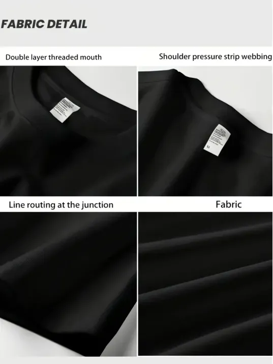 AICG Ön Arka Baskılı Bisiklet Yaka Kadın Oversize Bisiklet Yaka T-shirt - Siyah