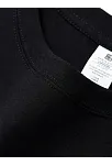 Aıcg Ön Arka Baskılı Bisiklet Yaka Kadın Oversize Bisiklet Yaka T-shirt - Siyah