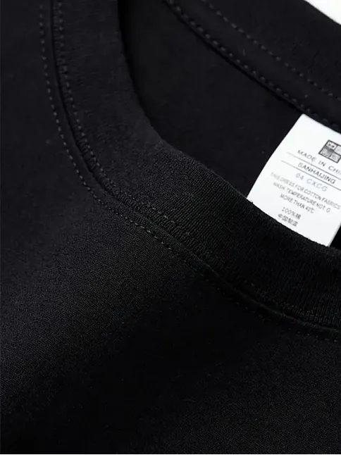 Aıcg Ön Arka Baskılı Bisiklet Yaka Kadın Oversize Bisiklet Yaka T-shirt - Siyah