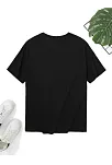 20/1 Penye Compack Sarj %1 Baskılı Oversize Bisiklet Yaka Kısa Kol Yazlık T-shirt - Siyah