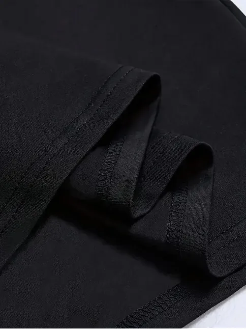 Lb Ön Arka Baskılı Oversize Bisiklet Yaka Yazlık T-shirt - Siyah