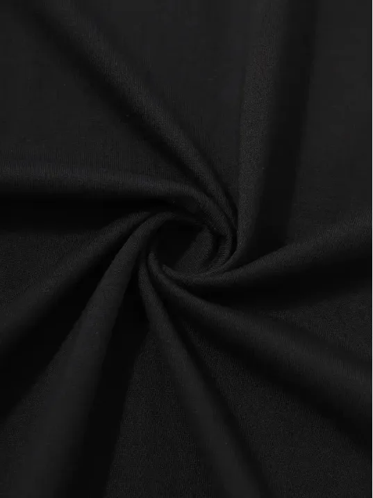 20/1 Penye Compack Uçak Baskılı Oversize Bisiklet Yaka Kısa Kol T-shirt - Siyah