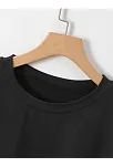 20/1 Penye Compack New York Baskılı Oversize Kısa Kol Bisiklet Yaka T-shirt - Siyah