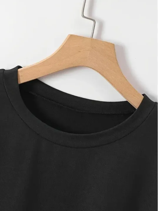 20/1 Penye Compack New York Baskılı Oversize Kısa Kol Bisiklet Yaka T-shirt - Siyah 20/1 Penye Compack New York Baskılı Oversize Kısa Kol Bisiklet Yaka T-shirt - Siyah