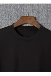 20/1 Penye Compack I Trıed To Warn You. Baskılı Oversize Bisiklet Yaka T-shirt - Siyah