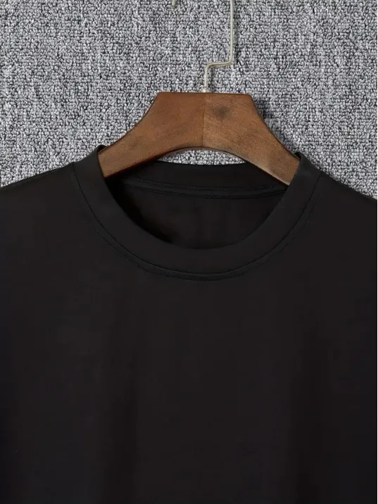 20/1 Penye Compack I TRIED TO WARN YOU. Baskılı Oversize Bisiklet Yaka T-shirt - Siyah