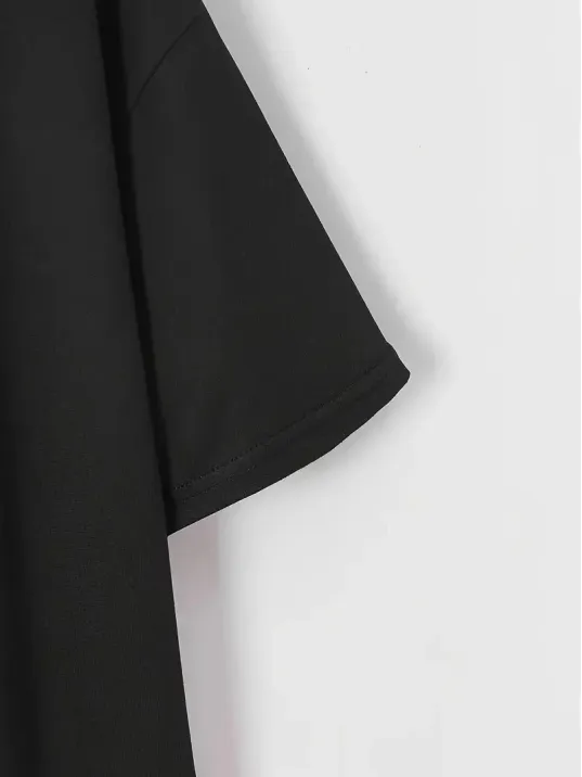 20/1 Penye Compack Baskılı Oversize Bisiklet Yaka m Kısa Kol Yazlık T-shirt - Siyah 20/1 Penye Compack Baskılı Oversize Bisiklet Yaka m Kısa Kol Yazlık T-shirt - Siyah