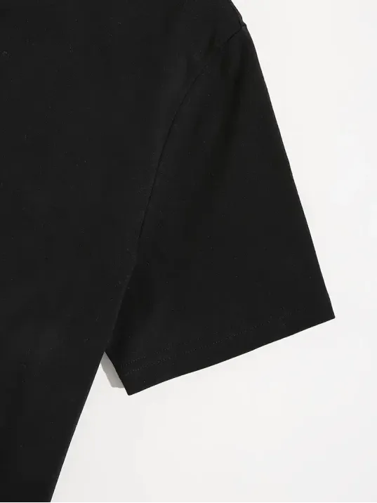 20/1 Penye Compack Shut up Baskılı Oversize Bisiklet Yaka Kısa Kol T-shirt - Siyah 20/1 Penye Compack Shut up Baskılı Oversize Bisiklet Yaka Kısa Kol T-shirt - Siyah