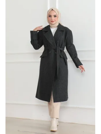 Kadın Kaşe Kaban – Uzun Boy 115 cm Kruvaze Yaka Kuşaklı Astarlı Kışlık Tesettür Kaban, Yünlü Dokuma Kaşmir Kumaş, Cepli Oversize Rahat Kalıp Şık Modern Kaban Mont Modeli (Günlük ve Özel Gün Kombinlerine Uygun) - Siyah Kadın Kaşe Kaban – Uzun Boy 115 cm Kruvaze Yaka Kuşaklı Astarlı Kışlık Tesettür Kaban, Yünlü Dokuma Kaşmir Kumaş, Cepli Oversize Rahat Kalıp Şık Modern Kaban Mont Modeli (Günlük ve Özel Gün Kombinlerine Uygun) - Siyah