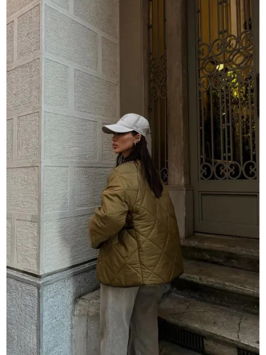 Cıt Cıt Detaylı Çepli Ceket Mont- Kahve