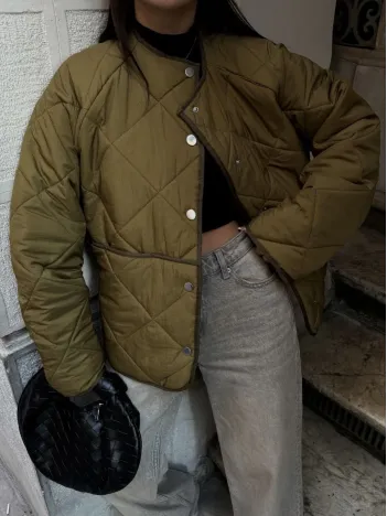 Cıt Cıt Detaylı Çepli Ceket Mont- Kahve Cıt Cıt Detaylı Çepli Ceket Mont- Kahve