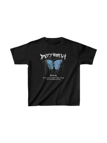 Çocuk Kız Baskılı T-Shirt - Siyah Çocuk Kız Baskılı T-Shirt - Siyah