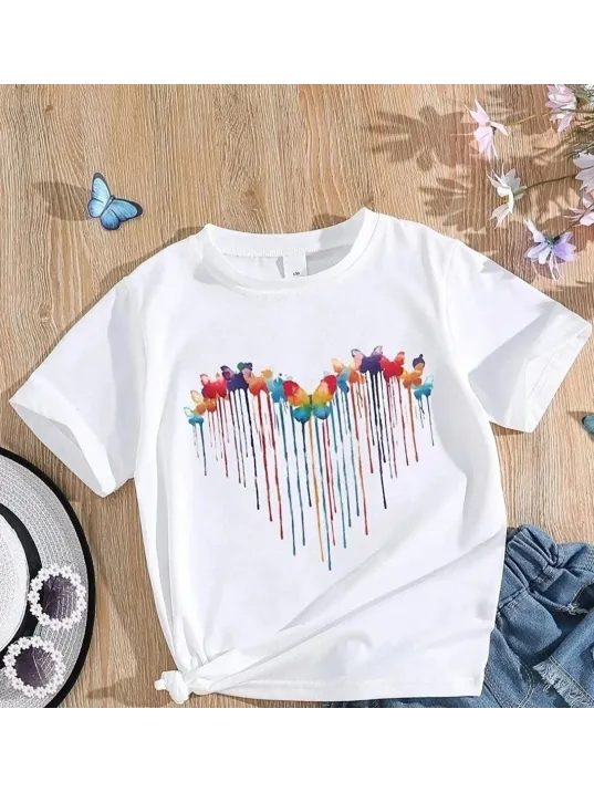 Çocuk Unisex Baskılı T-shirt - Beyaz Çocuk Unisex Baskılı T-shirt - Beyaz