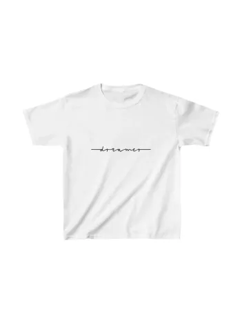 Çocuk Unisex Baskılı T-shirt - Beyaz