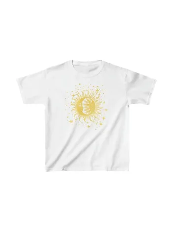 Çocuk Unisex Baskılı T-shirt - Beyaz