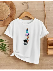 Çocuk Unisex Baskılı T-shirt - Beyaz