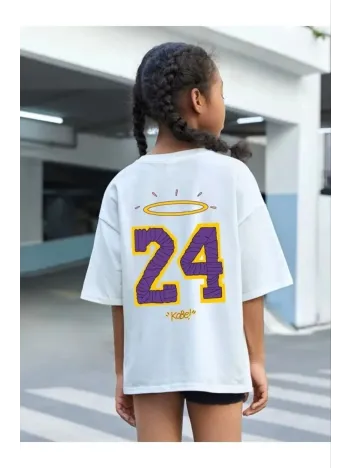 Çocuk Unisex Baskılı T-shirt - Beyaz