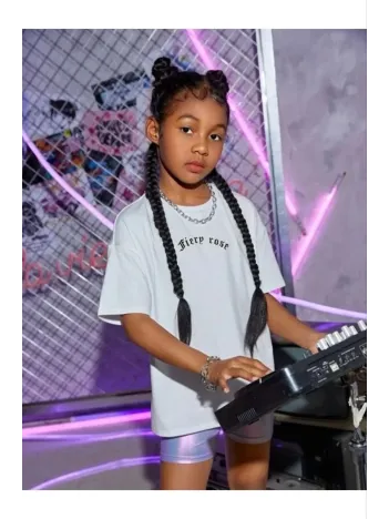 Çocuk Unisex Baskılı T-shirt - Beyaz