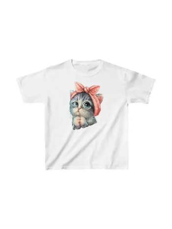 Çocuk Unisex Baskılı T-shirt - Beyaz
