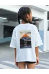 Çocuk Unisex Baskılı T-shirt - Beyaz Çocuk Unisex Baskılı T-shirt - Beyaz