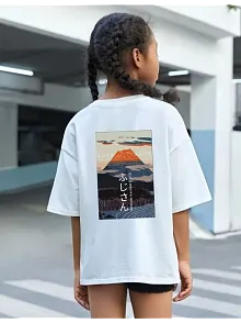 Çocuk Unisex Baskılı T-shirt - Beyaz