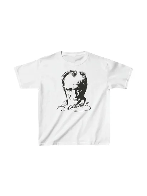 Çocuk Unisex Baskılı T-shirt - Beyaz