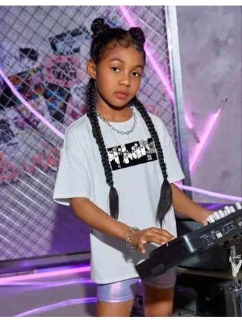 Çocuk Unisex Baskılı T-shirt - Beyaz