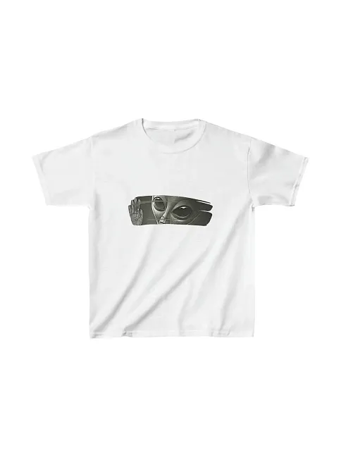 Çocuk Unisex Baskılı T-shirt - Beyaz