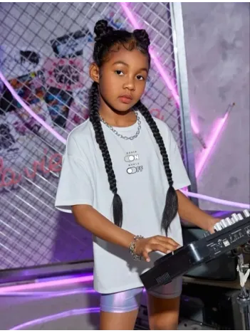 Çocuk Unisex Baskılı T-shirt - Beyaz