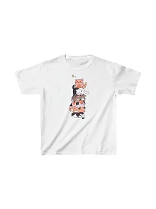 Çocuk Unisex Baskılı T-shirt - Beyaz