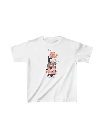 Çocuk Unisex Baskılı T-shirt - Beyaz