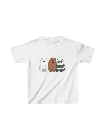 Çocuk Unisex Baskılı T-shirt - Beyaz