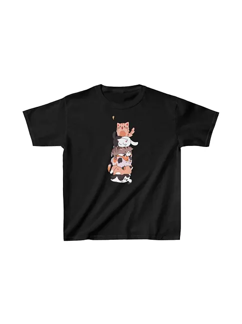 Çocuk Unisex Baskılı T-shirt - Siyah