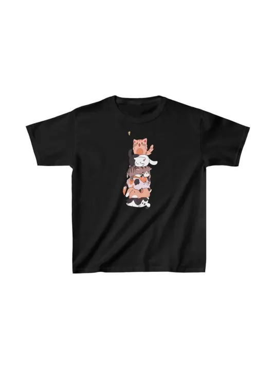 Çocuk Unisex Baskılı T-Shirt - Siyah Çocuk Unisex Baskılı T-Shirt - Siyah