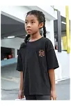 Çocuk Unisex Baskılı T-shirt - Siyah