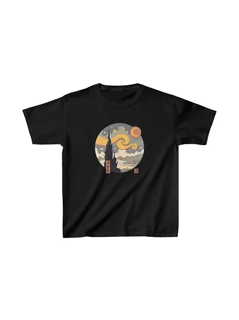 Çocuk Unisex Baskılı T-shirt - Siyah