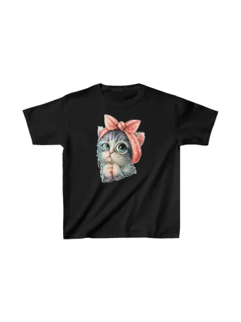 Çocuk Unisex Baskılı T-Shirt - Siyah Çocuk Unisex Baskılı T-Shirt - Siyah