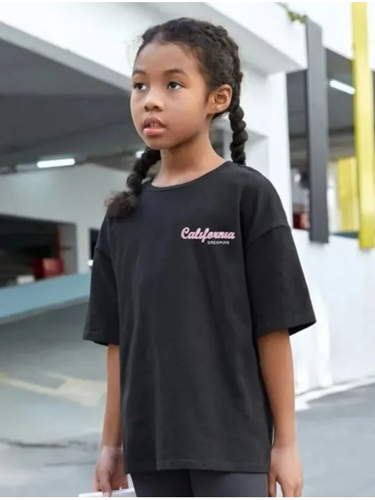 Çocuk Unisex Baskılı T-Shirt - Siyah Çocuk Unisex Baskılı T-Shirt - Siyah