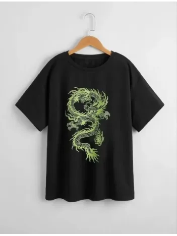 Çocuk Unisex Baskılı T-Shirt - Siyah Çocuk Unisex Baskılı T-Shirt - Siyah